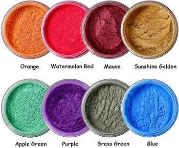 15 g Sľudový Prach Epoxidové Živice Pigment pre Mydlo Farbivo Rúk , Mydlo Uskutočňovanie Dodávok , Eyeshadow a Pery make-up, Farbenie 8 Farieb