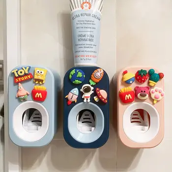 Automatické Deti zubná pasta Dávkovač zubná pasta Squeezer pre Deti, Domácnosť Cartoon Kefka Držiteľ Kúpeľňových Doplnkov