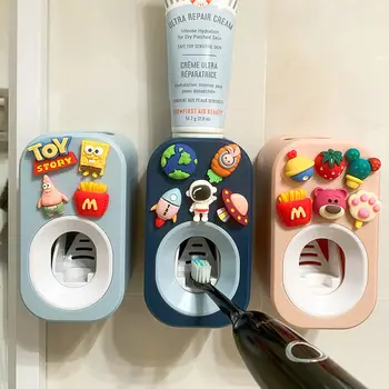 Automatické Deti zubná pasta Dávkovač zubná pasta Squeezer pre Deti, Domácnosť Cartoon Kefka Držiteľ Kúpeľňových Doplnkov