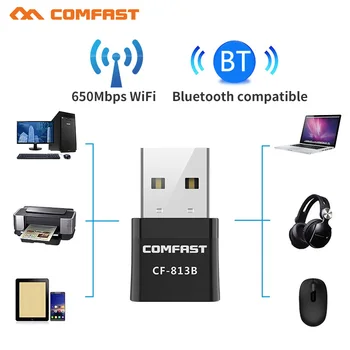 CF-813B Kompatibilné s Bluetooth 4.2 650Mbps Mini Bezdrôtové pripojenie USB WI-FI Adaptér 5 ghz PC sieť LAN, WIFI Sieťová Karta Hudba BT4.0 Vysielač