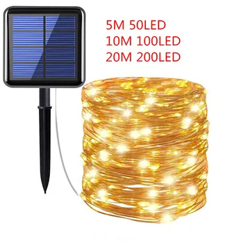 50/100/200 Led Víla Svetlo Medený Drôt LED Reťazec Svetlá na Vianočný Veniec, Vianočné Dekorácie pre Domov Nový Rok 2020