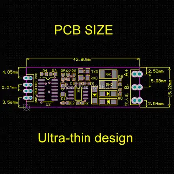 10Pcs/Veľa Ovládací Modul SCM TTL na RS485 Prevodník 485 na UART Sériový Port Automatické Prietok Integrované Obvody Produkty