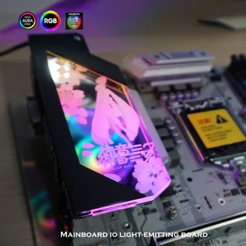 DIY Zrkadlo Svetlo Panel Pre PC Prípade Dekorácie,GPU Backplate AURA Symfónia Osobnosti, MB IO RGB Panel