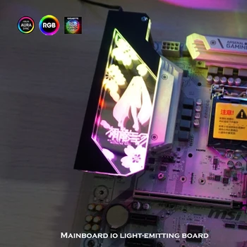 DIY Zrkadlo Svetlo Panel Pre PC Prípade Dekorácie,GPU Backplate AURA Symfónia Osobnosti, MB IO RGB Panel
