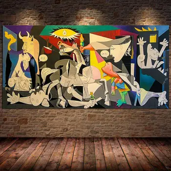 Guernica Podľa Picasso Plátne Obrazy Reprodukcie Slávnych Plagáty a Vytlačí Wall Art Picasso Obrázky pre Obývacia Izba bez rámu