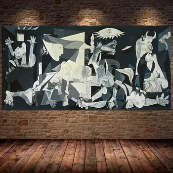 Guernica Podľa Picasso Plátne Obrazy Reprodukcie Slávnych Plagáty a Vytlačí Wall Art Picasso Obrázky pre Obývacia Izba bez rámu