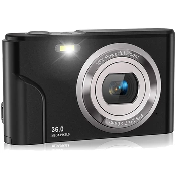 1080P 36.0 Mega Pixelov Digitálny Fotoaparát 16X Digitálny Zoom, LCD Displej, Prenosný Mini Kamery pre Študentov, Mládež