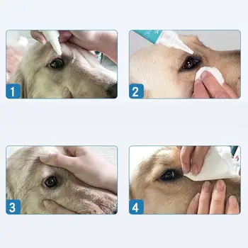 13MA 1Bottle 60ML Pet Očné Kvapky, Psy, Mačky Očí Slzný Stain Remover Nečistoty Odstrániť Anti-poburujúce Eye Care Cleaner