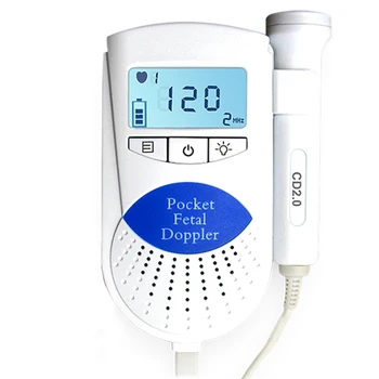 Prenatálne Plodu Doppler s Displejom 2Mhz Sonda Vrecku Prenatálne Ultrazvuk Doppler Plodu Starostlivosti o Dieťa pre Domácnosť