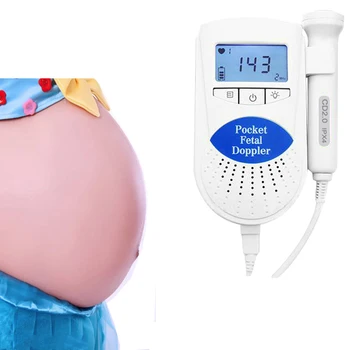 Prenatálne Plodu Doppler s Displejom 2Mhz Sonda Vrecku Prenatálne Ultrazvuk Doppler Plodu Starostlivosti o Dieťa pre Domácnosť