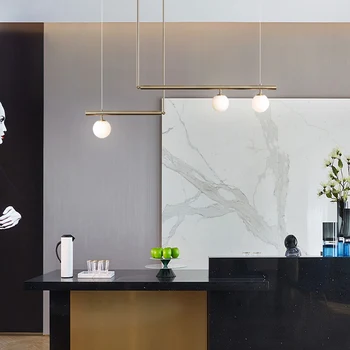 Postmoderných tvorivé reštaurácia sklenenú guľu prívesok lampy umenie kaviareň obývacia izba model izba dlhé potrubie prívesok svetlá