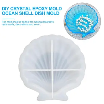 Silikónové Formy DIY Tichom Shell Jedlo Plesne Crystal Epoxidové Živice Formy Kvet Živice Formy Šperky Skladovanie Dekorácie DIY Remeslá