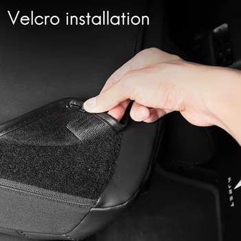 Pre Tesla Model Y Kožené Zadné Sedadlá batožinového priestoru Anti-Kop Doštičky, Chránič Kop Clean Mat Pad Kit Black