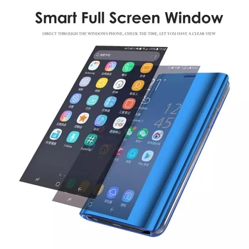 Smart Mirror Flip Puzdro Pre Samsung Galaxy Note 20 Ultra Prípadoch Etui Kožený Kryt Telefónu Pre Samsung Poznámku 20 Note20 Ultra Capas