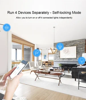 Itead SONOFF 4CH R3 Prepínač Wifi Modul 4 Gang Wi-Fi DIY Smart Switch APLIKÁCIE Hlasové Ovládanie Inteligentných Domov Pracuje S Alexa