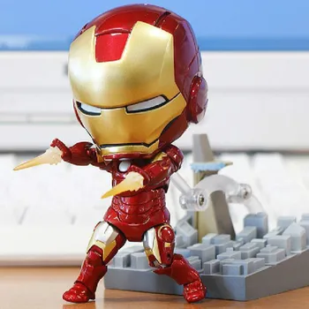 10 cm Disney, Marvel Avengers Iron Man Akčné Figúrky Model Hračky Super Hrdina Hnuteľného PVC Bábika Deti Zber Dekorácie, Darčeky