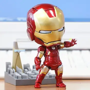 10 cm Disney, Marvel Avengers Iron Man Akčné Figúrky Model Hračky Super Hrdina Hnuteľného PVC Bábika Deti Zber Dekorácie, Darčeky