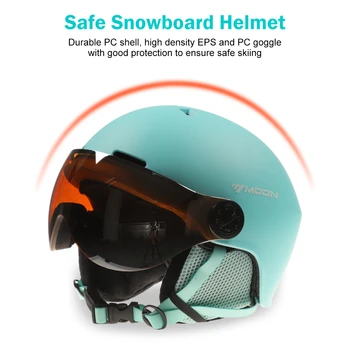 Muži, Ženy, Lyžiarske, Snowboard Prilbu s Earmuff Okuliarov Bezpečnosť Lyžiarskej Prilby Profesionálne Lyžovanie, zimné Športy Snowboardová Prilba