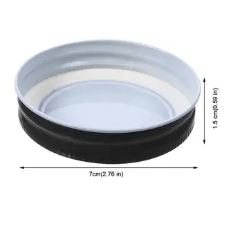 16pcs Plech keramickej nádoby Viečka Mason Skladovanie Jar Poťahy, Čiapky Konzervovanie Čiapky (Black)