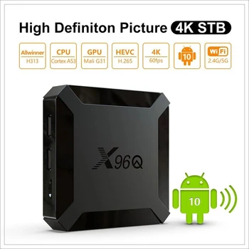 2021 Tv Box Android 10 X96Q 4K kompatibilný s HDMI 2.4 G Wifi Allwinner H313 Quad Core Smart Tv Box Media speler 16Gb X96 Smart-Tv