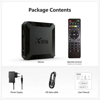 2021 Tv Box Android 10 X96Q 4K kompatibilný s HDMI 2.4 G Wifi Allwinner H313 Quad Core Smart Tv Box Media speler 16Gb X96 Smart-Tv