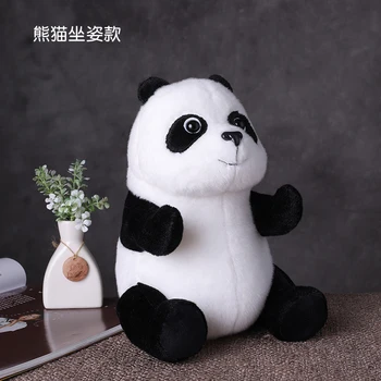 Kawaii Roztomilé Plyšové Panda Hračka Bábika Darček K Narodeninám Baby Doll