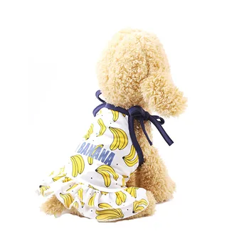 2021 Psa Oblečenie Kravatu sukne Ovocie Psa Šaty Princezná Šteňa Mačka Šaty Pre Malé a Stredné Psy Podväzkové sukne Pet Oblečenie