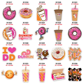 Dunkin Donuts Akryl Planárne Živice Vytlačené Potravín Flatback 10pcs/veľa pre DIY Vlasy Čela, Dekorácie, Doplnky