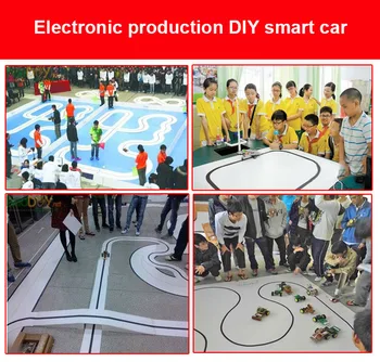 Hot Predaj Inteligentné Sledovanie Smart Auto Robot DIY Sady s TT Motor Elektronické Koliesko