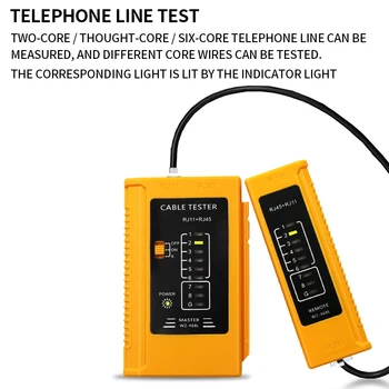 Sieť Line Tester Sieťový Kábel Tester Multifunkčný Tester Telefónny Kábel Line Checker-1 Sada RJ45 / RJ11