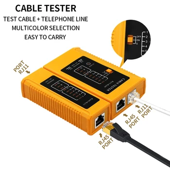 Sieť Line Tester Sieťový Kábel Tester Multifunkčný Tester Telefónny Kábel Line Checker-1 Sada RJ45 / RJ11