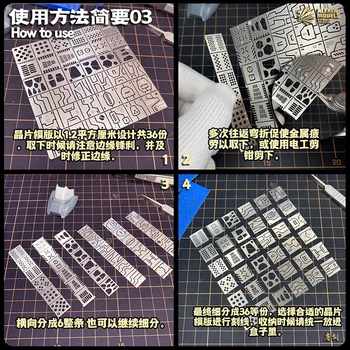 AJ0094 Gundam Telo Detail Úprava plátkov čipov-tvarované Bodovanie Pomocné Pravítko na MG (36 prípadov základné pomocné typ)