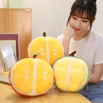 1pc 20 cm Simulácia Orange a Durian Plyšové Hračky Realisticky Mäkké Ovocie Plyšové Baby Doll Krásne Izba Dekor Kreatívny Darček k Narodeninám