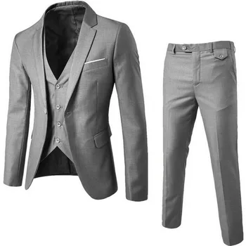2021 Tri-kus Muž Formálne Obleku na pánskej Módy Koberčeky Svadobné Šaty, Oblek ( Sako + Vesta + Nohavice ) Nadrozmerné Vyhovuje