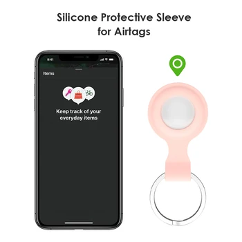 Keychain Pokožky Kryt pre Apple Airtags Locator Silikónové Ochranné puzdro Anti-Stratené Zariadenie, Príslušenstvo, Bezdrôtový Tracker Protector