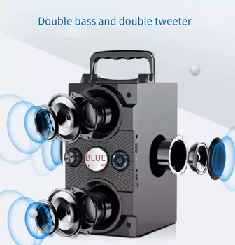 Big Power Bluetooth Reproduktor Vonkajšie Prenosných Bezdrôtových Stĺpec Subwoofer Boombox Soundbar 3D Stereo Hudobné Centrum Podpory AUX TF FM