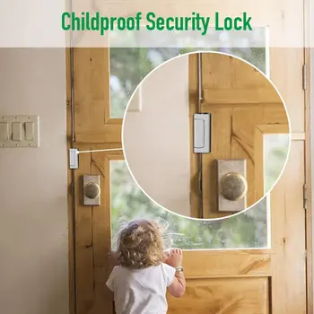Home Security Door Lock Detská Dvere Posilnenie Zámok Noc Bezpečné Pevný Zámok Pre Aktívny Zušľachťovací Kyvné Dvere