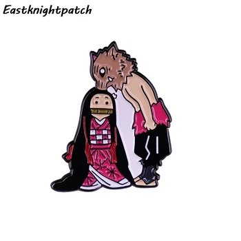 E3141 Anime Brošňa Kovové odznak Žien a Mužov Smalt Kolíky Oblečenie Brošne Golier na Košeli Roztomilý Pár Pin Dary