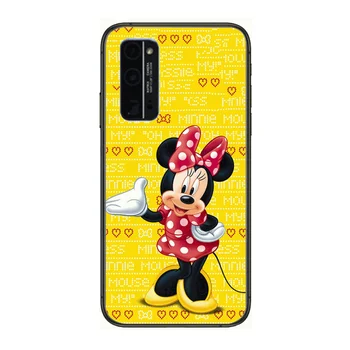 Mickey Telefón Prípade Trupu Pre Huawei Honor 8 9 10 20 30 S Lite Pro 5g som Black Späť Soft Cell Kryt Celkom