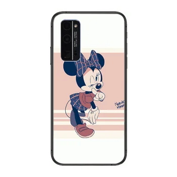 Mickey Telefón Prípade Trupu Pre Huawei Honor 8 9 10 20 30 S Lite Pro 5g som Black Späť Soft Cell Kryt Celkom