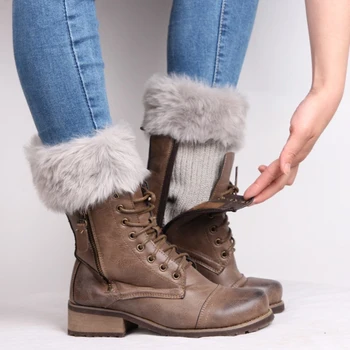 Ženy Zimné Farbou Krátke Zrastov Nohu Ohrievačov Boot Ponožky Mulčovače Načechraný Putá Mäkké Ohrievačov Nohy Ohrievačov