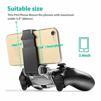 Pre Radič Mobilný Telefón Clip Držiak na Montáž Stenu Stojan Fit IPhone Android je Skratka Pre PlayStation 4/Pro Dualshock 4 S USB