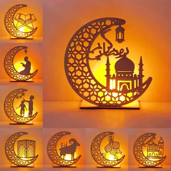 DIY Ramadánu Dekorácia, Ozdoba LED Svetlo Palác EID Mubarak Dekor Moslimských Plavidlá Suppiles Ramadánu Dekorácie pre Domov Party Decor