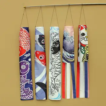 Nové 70 cm Japonské Kapre Sprej Windsock Streamer Ryby Vlajka Koinobori Kite Cartoon Ryby Farebné Windsock Kapor Vietor Ponožka Vlajka