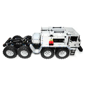 3180Pcs Dynamická Verzia MOC MAZ-537 8x8 Vojenské Vozidlo Malých Častíc DIY Stavebné Bloky s 7-Motor