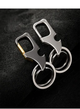 Wonderlife Nové tvorivé osobnosti anti-stratil auto reťazca jednoduché pánske pás keychain krúžok na kľúče s nožom