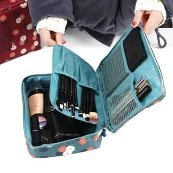 Hot Predaj Multifunkčné cestovná Kozmetická Taška Ženy make-up Tašky na toaletné Potreby Organizátor Nepremokavé Žena Skladovanie tvoria Prípady