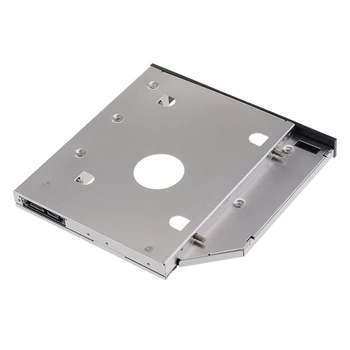 Besegad 2. 2.5 Palcový HDD SSD Pevný Disk Disk Caddy Prípade Adaptér Kryt 12,7 mm Hliníkový SATA, aby SATA pre DVD a CD-ROM Optibay