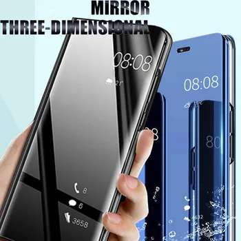 Pre Xiao redmi poznámka 8 pro 8t prípade, Smart Mirror Flip Kryt Telefónu note8 t 8pro prípadoch Funda kismi radmi not8 ochranný nárazník