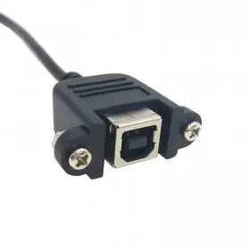 Mini USB 5pin Samec na USB B Ženské panel mount typ Kábla 20 cm s pomocou skrutiek
